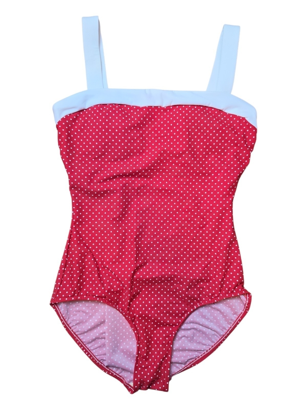 MIRACLESUIT | Red White Polka Dot One Piece Slimming Retro Pinup Swimsuit | 14 - Picture 2 of 6